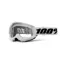 100% Strata 2 Clear Lens Goggles in White